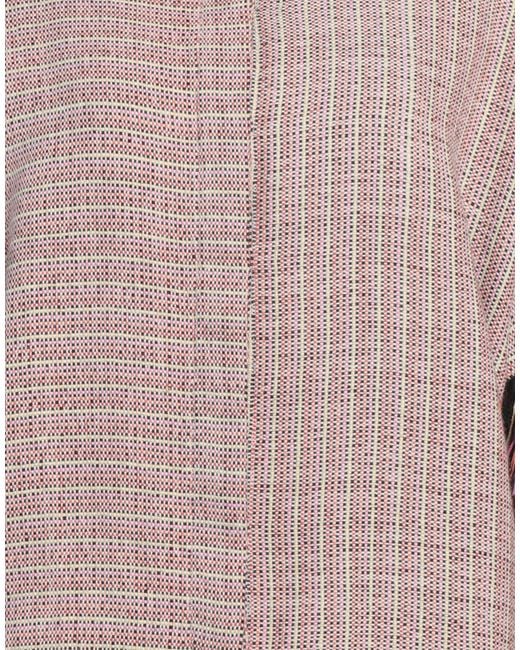 Escvdo Pink Tweed Fringed Multicolor Shirt