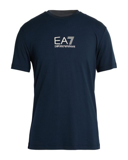 Emporio Armani Blue T-Shirt Viscose, Polyamide, Elastane for men