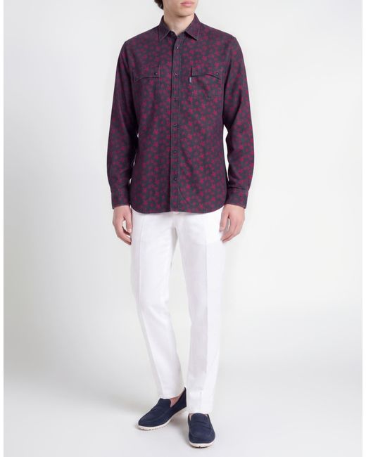 Vilebrequin Purple Shirt Cotton for men