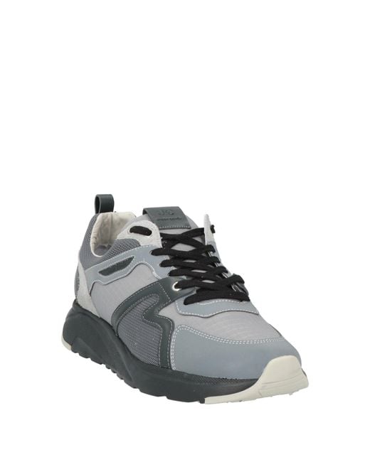 Jacob Cohen Gray Sneakers Textile Fibers, Leather, Synthetisches Material for men