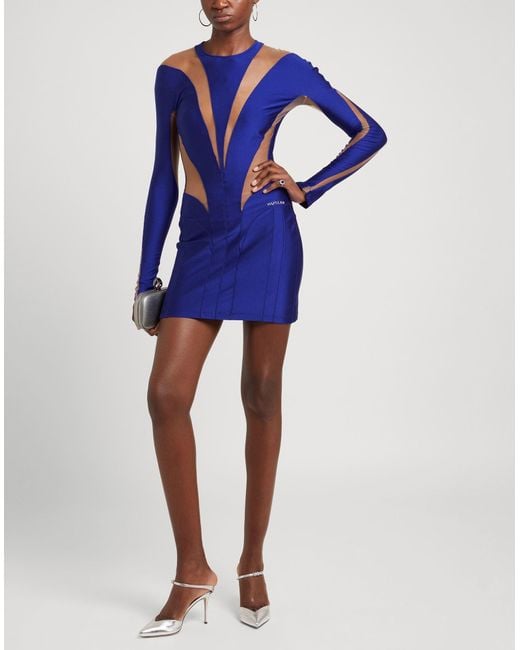 Mugler Blue Mini Dress
