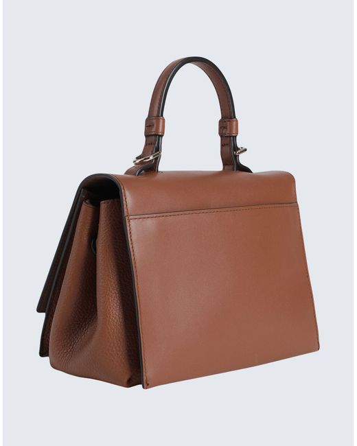 Furla Brown Emma Mini Top Handle -- Handbag Calfskin