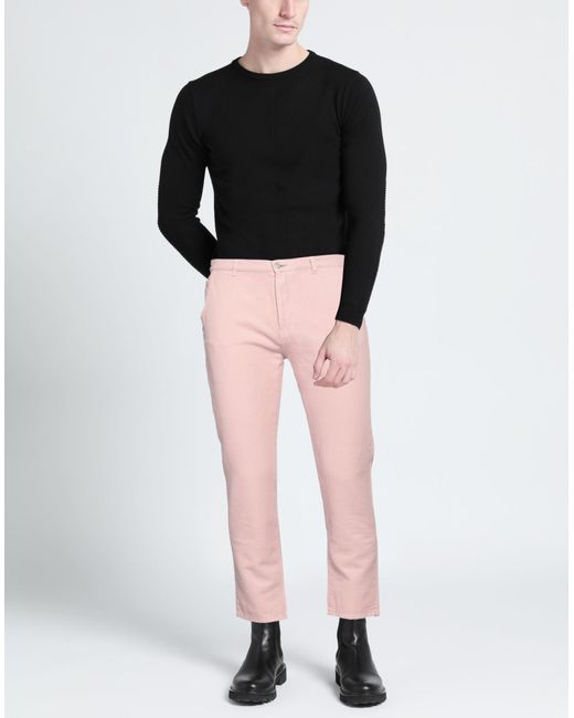 Grey Daniele Alessandrini Pink Trouser for men