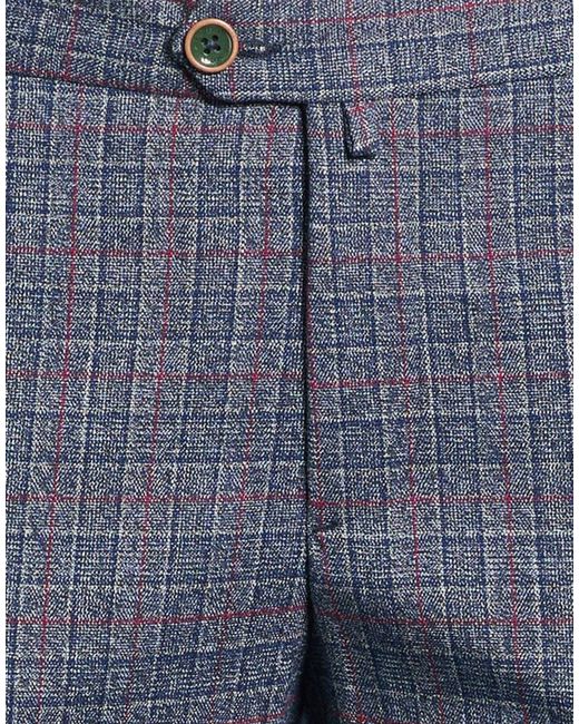 Barbati Blue Pants Polyester, Viscose, Elastane for men