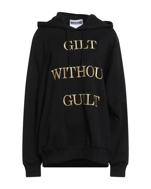 Moschino Black Couture Sweatshirt Cotton