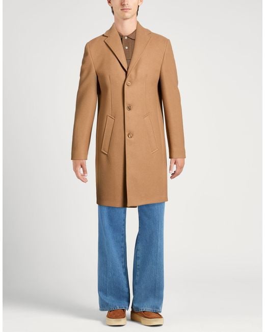 Daniele Alessandrini Brown Coat for men