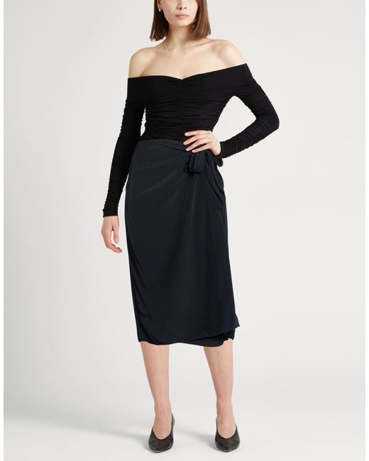 Theory Blue Midi Skirt