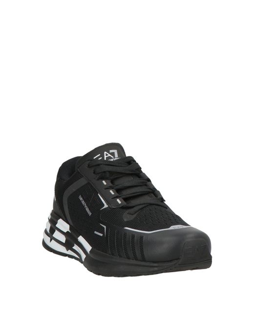 EA7 Black Sneakers Polyester, Polyurethane