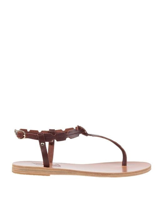 Ancient Greek Sandals Brown Dark Sandals Leather for men