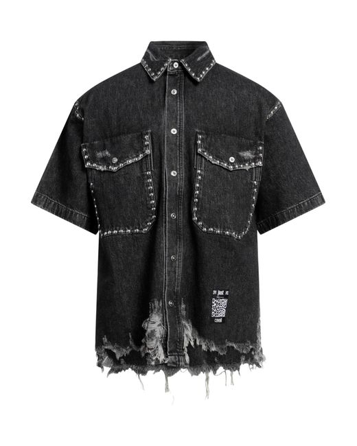 Just Cavalli Black Denim Shirt for men