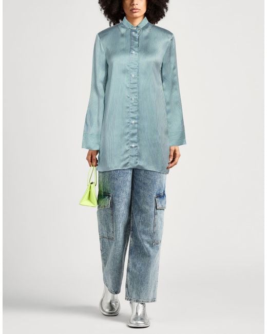 Loewe Blue Shirt Viscose, Silk