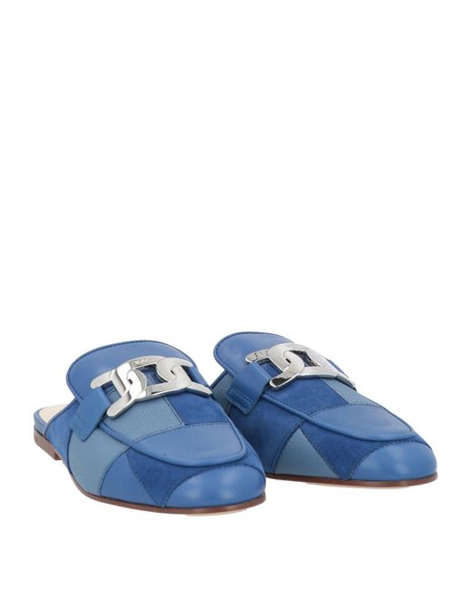 Tod's Blue Mules & Clogs Leather