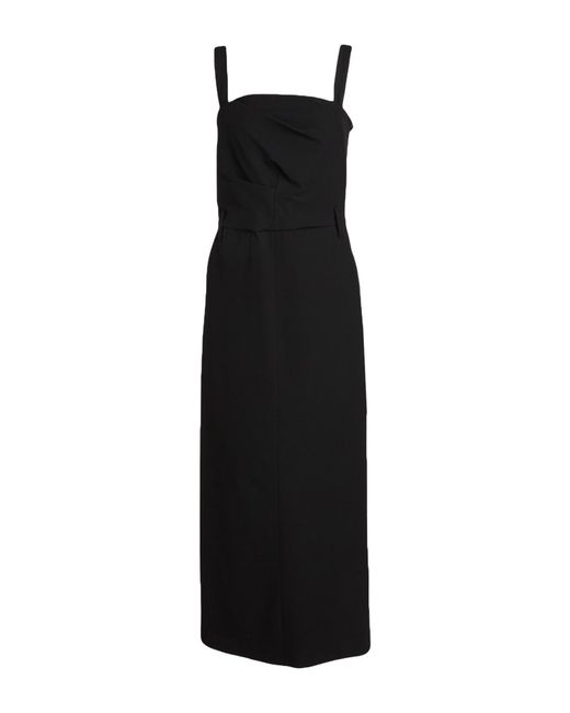 LANACAPRINA Black Maxi Dress Polyester, Viscose, Elastane