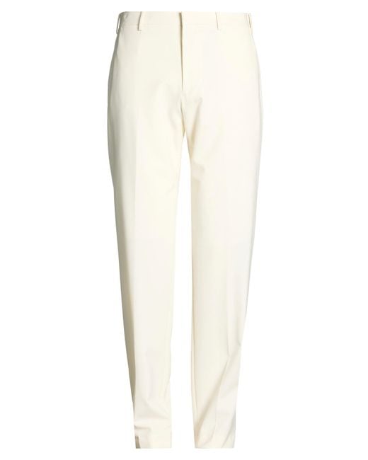 Lardini White Pants Polyester, Wool, Elastane for men