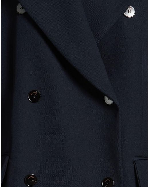 Sandro Blue Midnight Blazer Polyester, Virgin Wool