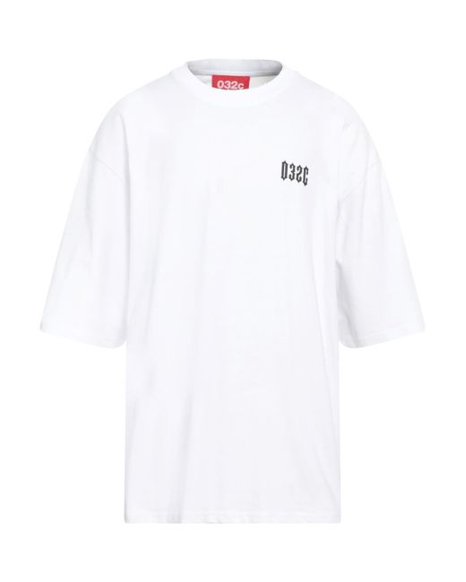 032c White T-shirt for men