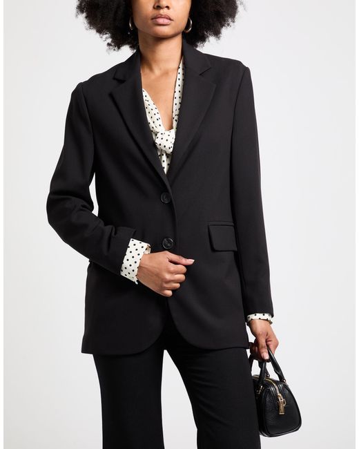 Shirtaporter Black Blazer Polyester, Viscose, Elastane