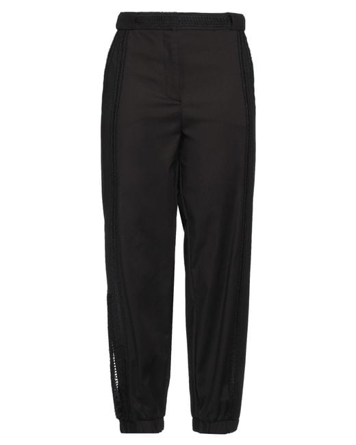 SIMONA CORSELLINI Black Pants Cotton, Polyamide, Elastane