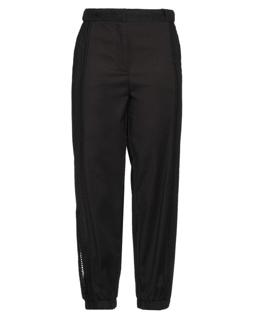 SIMONA CORSELLINI Black Pants Cotton, Polyamide, Elastane