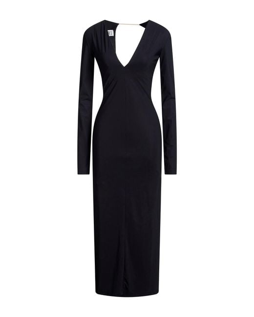 MM6 by Maison Margiela Blue Maxi Dress Polyamide, Elastane