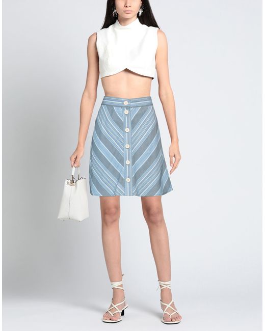 See By Chloé Blue Mini Skirt