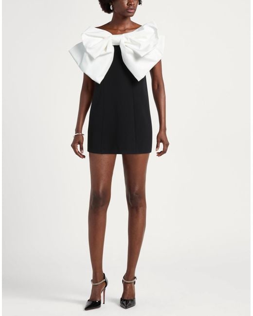 Pinko Black Mini Dress Polyester, Elastane