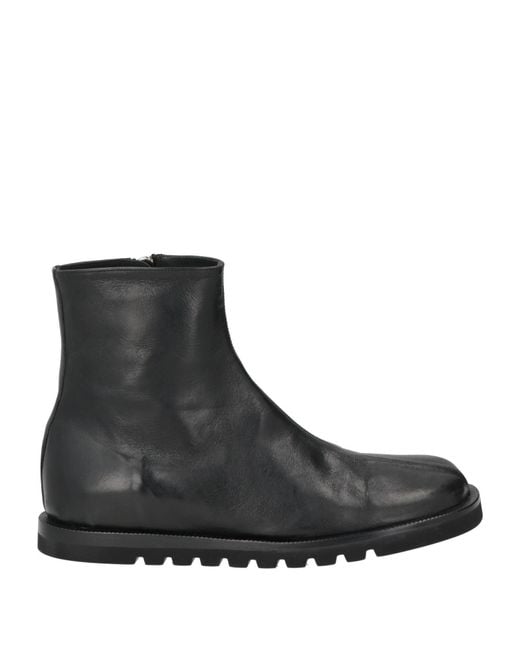 Mattia Capezzani Black Ankle Boots Leather for men