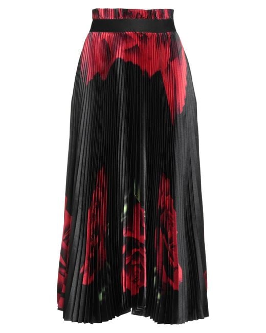 Alexandre Vauthier Red Maxi Skirt Polyester