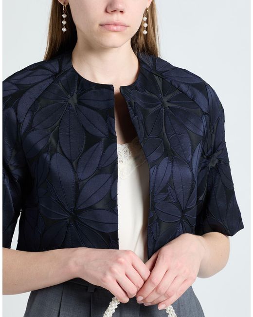 Talbot Runhof Blue Midnight Jacket Acetate, Polyester, Polyacrylic