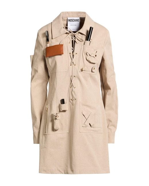 Moschino Natural Mini Dresses