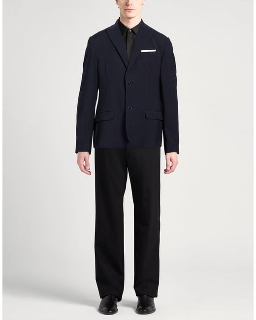 Daniele Alessandrini Blue Blazer Polyester, Viscose, Elastane for men