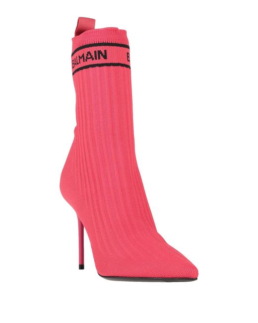 Balmain Pink Ankle Boots