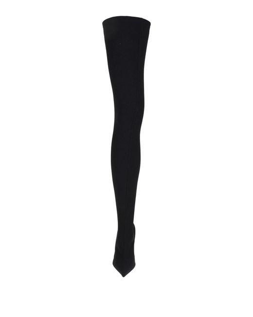 SERGIO ROSSI X WOLFORD Black Boot Polyamide, Elastane