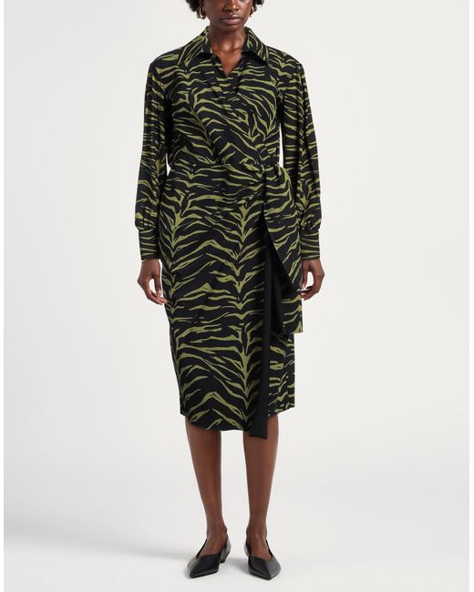 La Petite Robe Di Chiara Boni Black Midi Dress Polyamide, Elastane