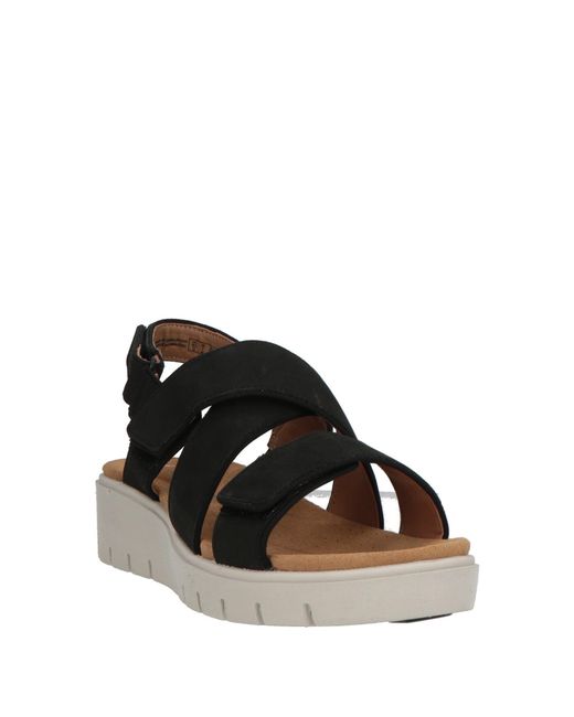 Clarks Black Sandals Leather