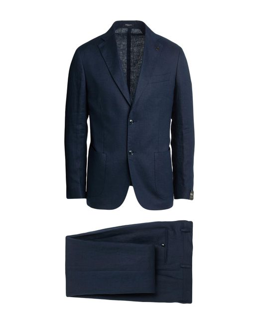 BRERAS Milano Blue Suit Linen for men