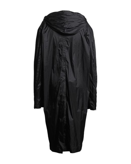 Rick Owens Black Overcoat & Trench Coat Polyamide for men