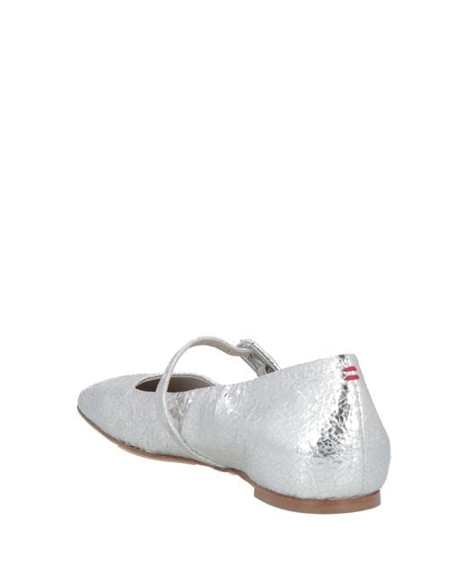 Halmanera White Ballet Flats Leather