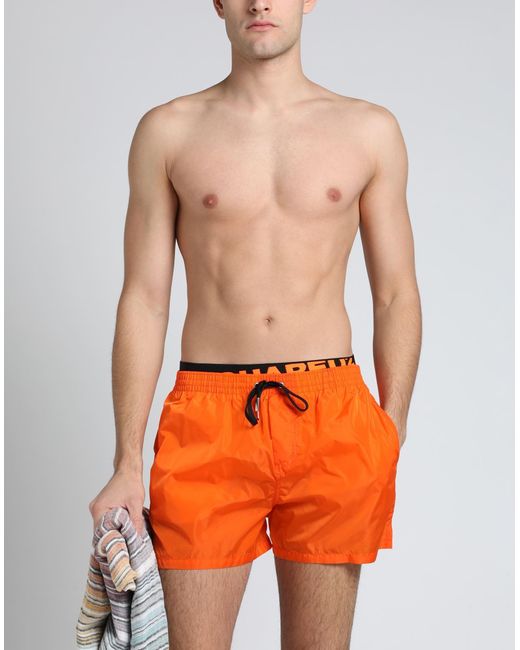 Mens orange shop swim trunks
