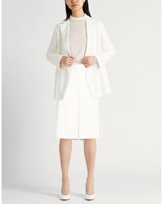 Agnona White Shorts & Bermuda Shorts Wool