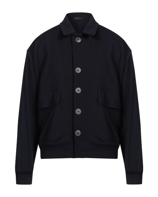 Giorgio Armani Blue Jacket Viscose, Virgin Wool, Polyamide, Elastane for men