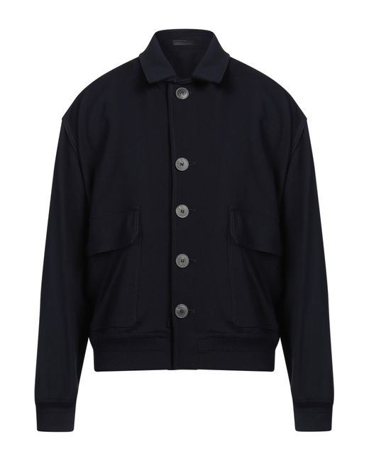 Giorgio Armani Blue Jacket Viscose, Virgin Wool, Polyamide, Elastane for men