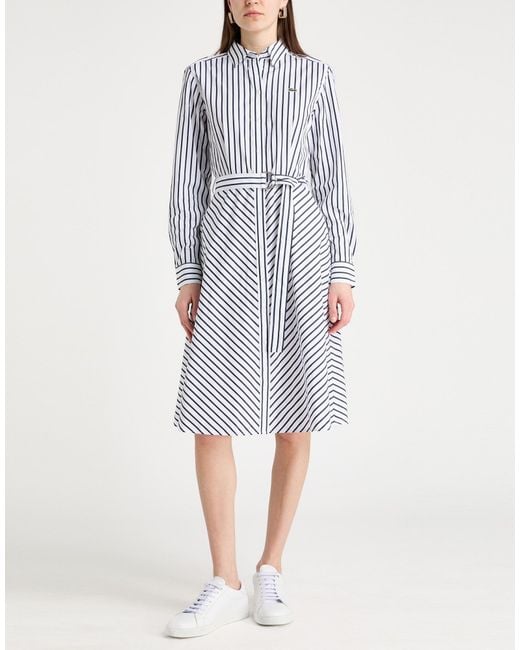 lacoste midi dress Lacoste Pleated Midi Dress | Brown