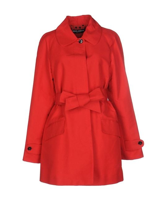 Dolce & Gabbana Red Overcoats & Trench Coats
