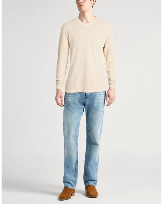 120% Lino Natural Sweater Linen, Cotton, Elastane for men