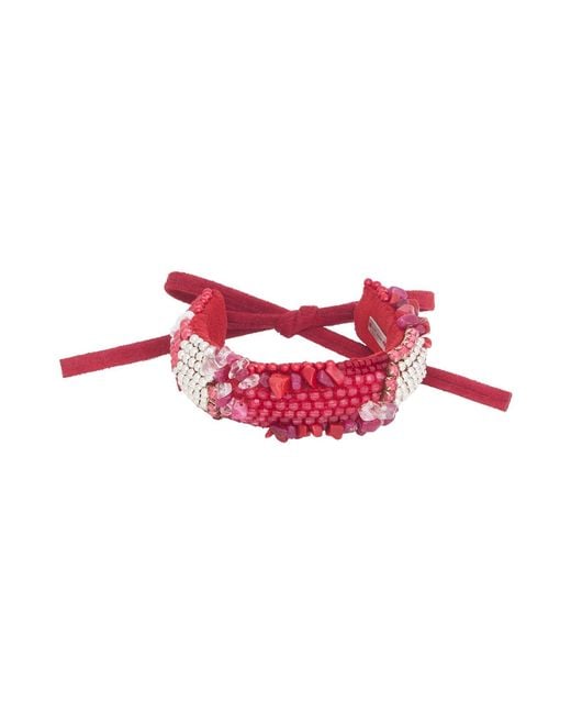 Isabel Marant Red Bracelet Leather