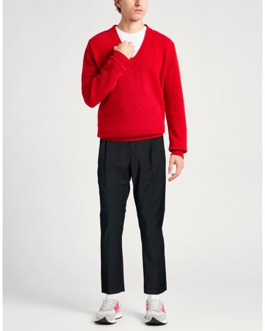 Daniele Alessandrini Blue Pants Polyester, Wool, Elastane for men