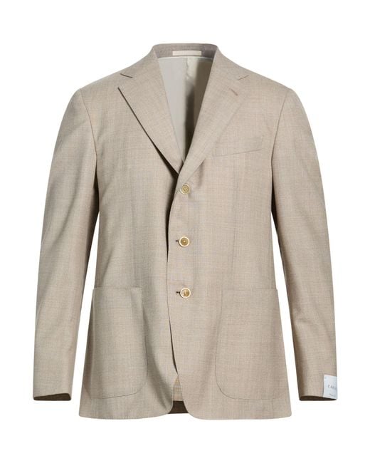 Caruso Natural Blazer Wool for men