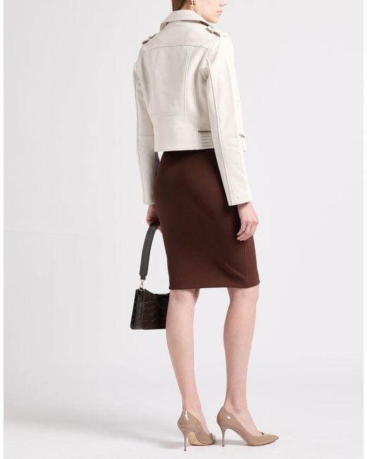 Maje White Ivory Jacket Lambskin