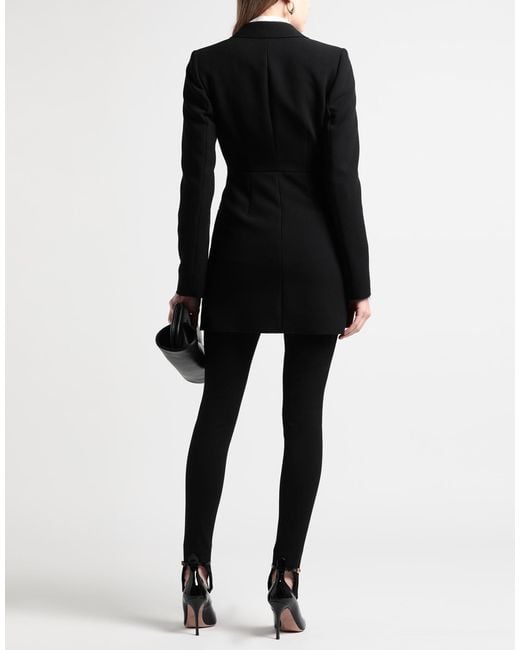 MSGM Black Overcoat & Trench Coat